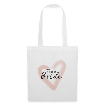 T-shirt Team Bride JGA Heart, enterrement de vie de garçon - Sac en tissu - blanc - Devant