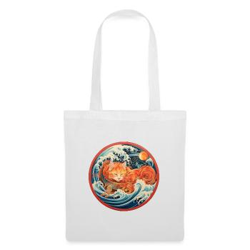 Cercle de chats ramen - Sac en tissu - blanc - Devant