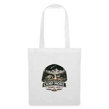 Camp More Worry Less | Camping Design - Stoffbeutel - Weiß - Vorne