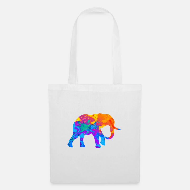 Elefant Elefanten Geschenk - Stoffbeutel - Weiß