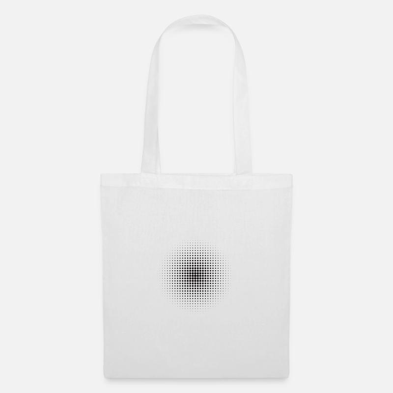 Fond de point Noir - Sac en tissu - blanc