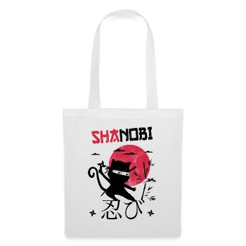 Funny Cat, Shanobi Funny Ninja Shinobi Cat - Tote Bag - white - Front