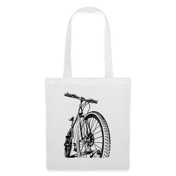 Bike, Mountainbike, MTB, Fahrrad, Extremsport - Stoffbeutel - Weiß - Vorne