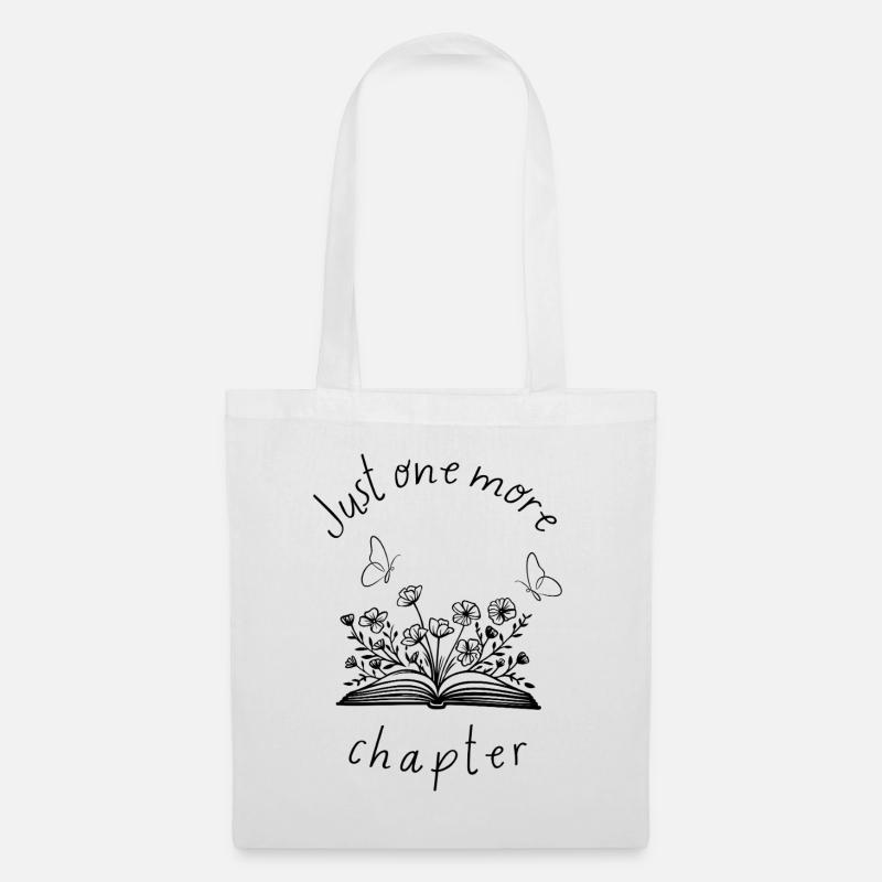 just one more chapter - Stoffbeutel - Weiß