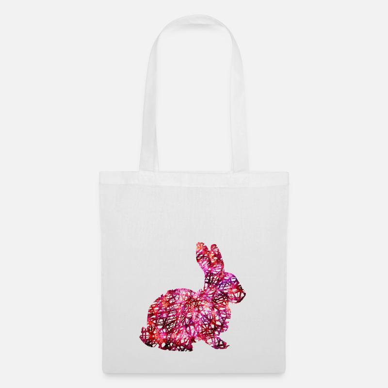 Ostern Hase Häschen Pink Geschenk Geschenkidee - Stoffbeutel - Weiß