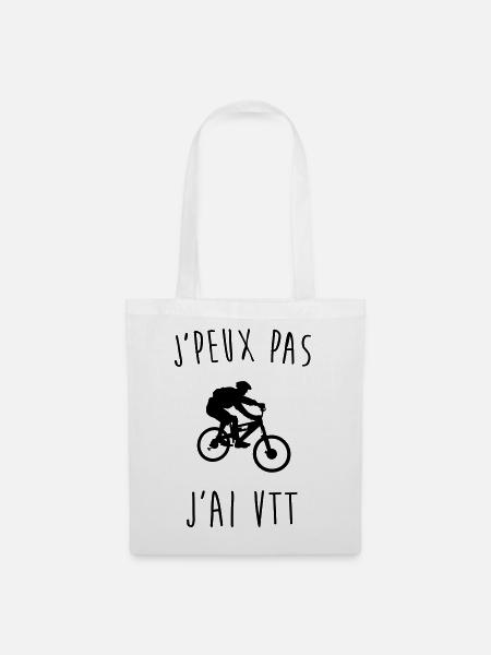 j'peux pas j'ai vtt - Sac en tissu - blanc