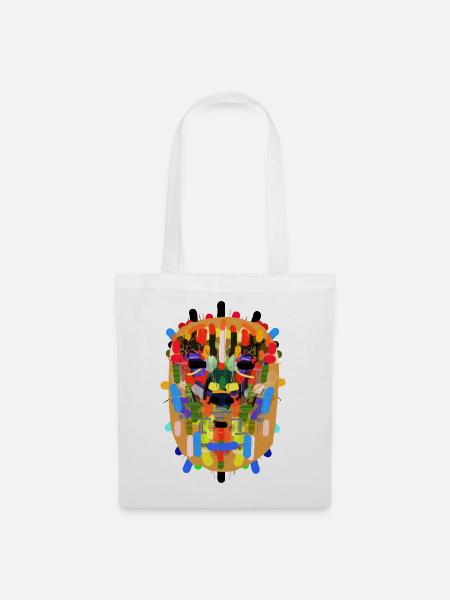 Brasilien Maske - Stoffbeutel - Weiß