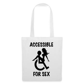 Cet utilisateur de fauteuil roulant est accessible pour le sexe * - Sac en tissu - blanc - Devant