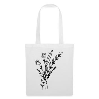 Bouquet - Sac en tissu - blanc - Devant