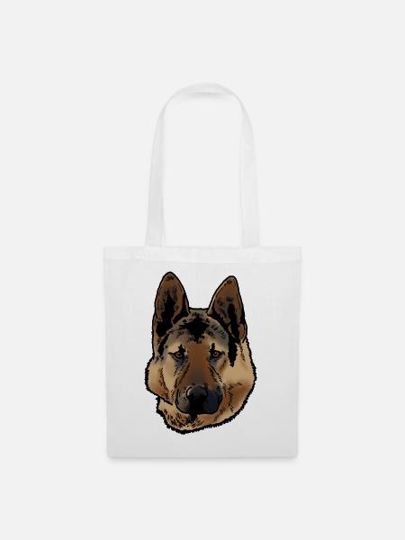 Deutscher Schäferhund - Stoffbeutel - Weiß