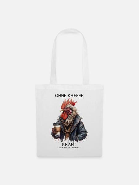 Ohne Kaffee läuft nix - Stoffbeutel - Weiß