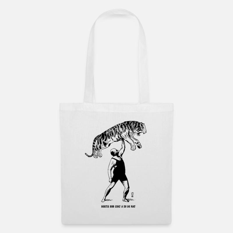Sortir son chat à 3h du mat - Sac en tissu - blanc