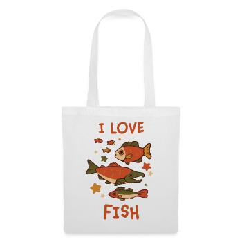 I Love Fish – Playful Fish Design - Tote Bag - white - Front