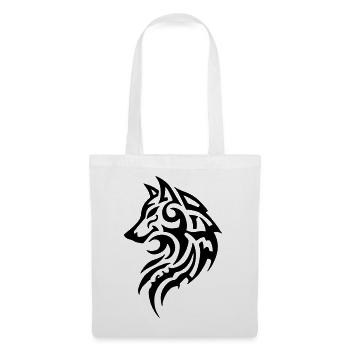 Wolf Tribal Tattoo - Stoffbeutel - Weiß - Vorne