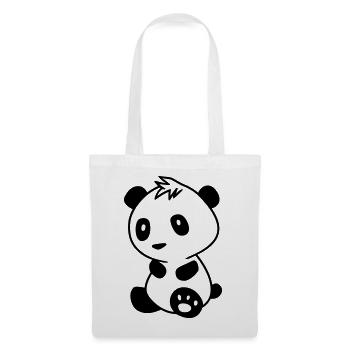 Panda Bad Hair – Funny Kawaii Bear & Manga - Tote Bag - white - Front
