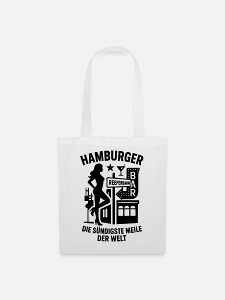 Hamburg Reeperbahn - Stoffbeutel - Weiß