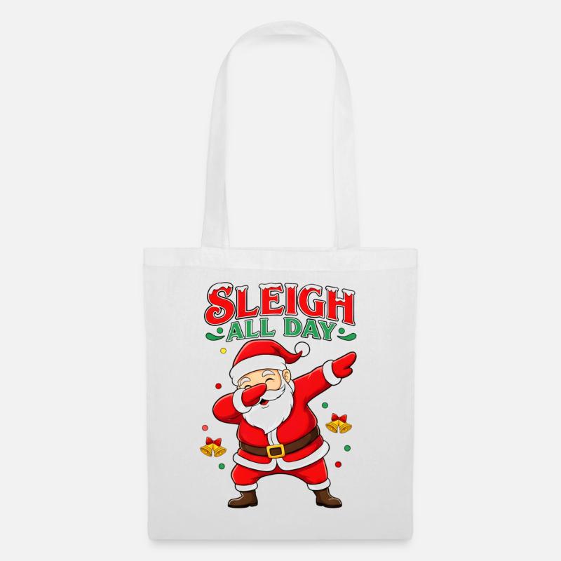 Schlittenpower Santa Dab - Stoffbeutel - Weiß