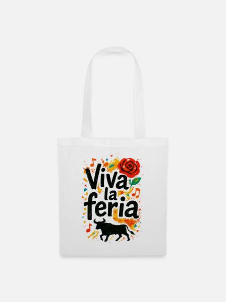 Viva la feria – Baskische Traditionen - Stoffbeutel - Weiß