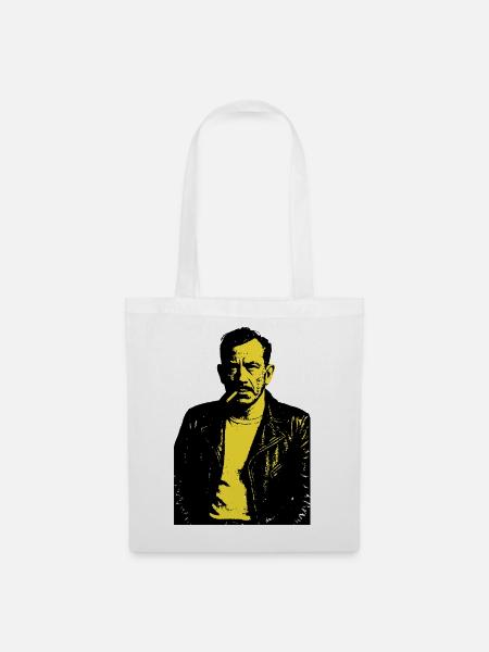 John Steinbeck Noir Rebellenporträt - Stoffbeutel - Weiß