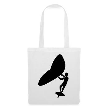 Wingfoil minimalistic logo - Stoffbeutel - Weiß - Vorne