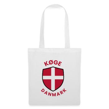 Køge Dänemark Flaggenschild - Stoffbeutel - Weiß - Vorne