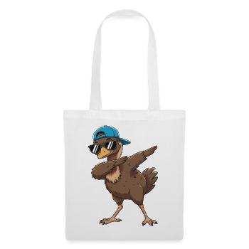 Dessin animé de lunettes de soleil d’émeu à appliquer des effets cool - Sac en tissu - blanc - Devant
