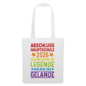 Graduation 2026 Hauptschule Legende Gelände - Tote Bag - white - Front