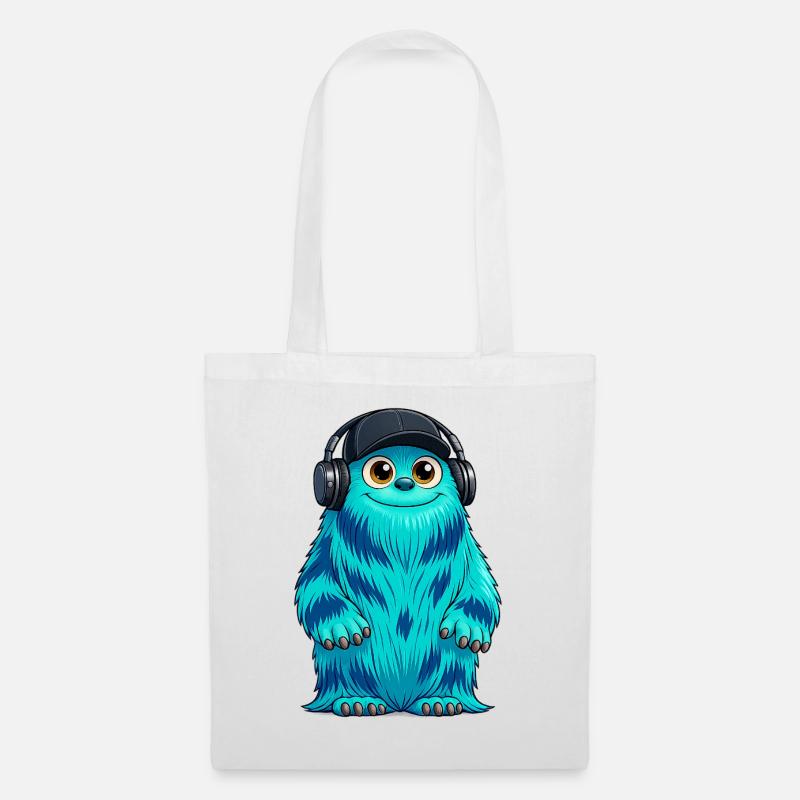 Monster Fluffonster® - DJ Fluffo - Stoffbeutel - Weiß