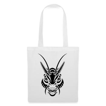 Mystische Insekten Maske Tattoo Stil - Stoffbeutel - Weiß - Vorne