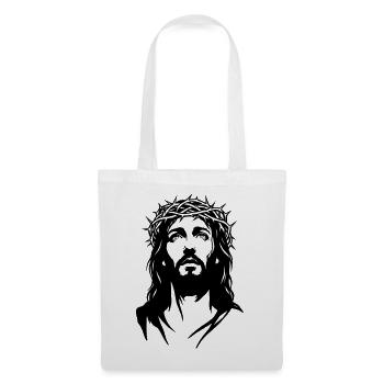 Silhouette de Jésus-Christ - Sac en tissu - blanc - Devant