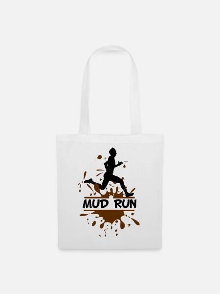 Mud Run Man – Modder Runner - Stoffbeutel - Weiß