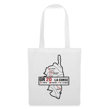GR20 Corse Finisher Trekking Randonnée T-Shirt - Sac en tissu - blanc - Devant