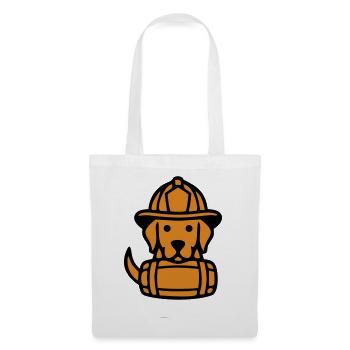 Fire Fighting Dog Rescuer Graphic - Tote Bag - white - Front