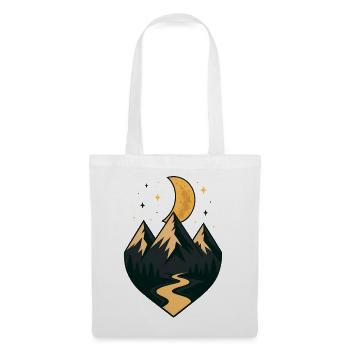 Under the moon and peaks - Tote Bag - white - Front