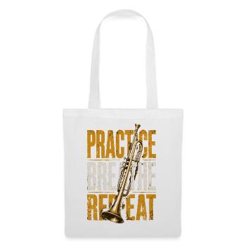 Repeat-Music Trumpet Trumpeter Musician - Tote Bag - white - Front