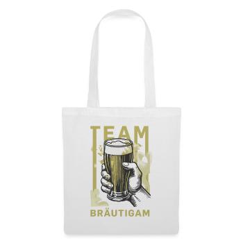 Team Bräutigam Prost - Stoffbeutel - Weiß - Vorne