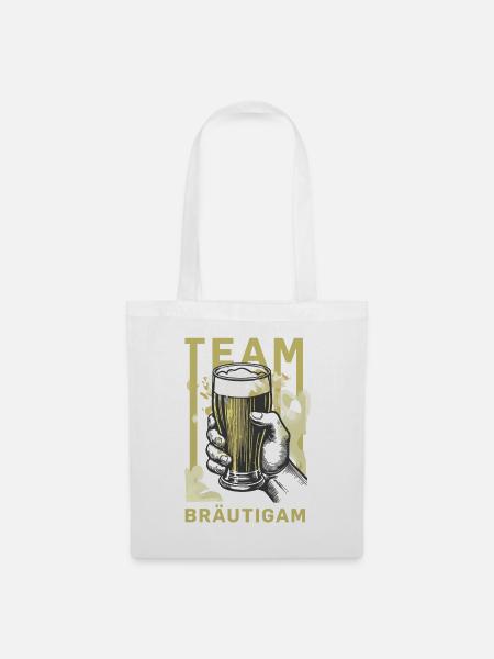 Team Bräutigam Prost - Stoffbeutel - Weiß