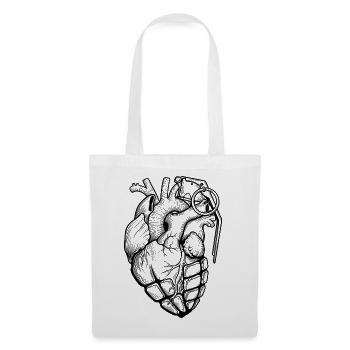 Anatomische grenade_coeur_ - Stoffbeutel - Weiß - Vorne