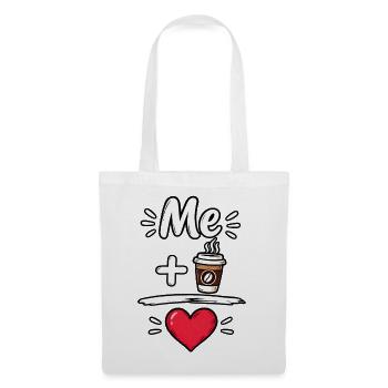 Süßer Kaffeeliebhaber Valentine Aesthetic Heart Brew - Stoffbeutel - Weiß - Vorne