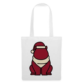 Capybara Weihnachten Icon - Stoffbeutel - Weiß - Vorne