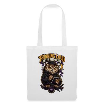 RobVibe Wild Club – Owl Thinking After Midnight - Stoffbeutel - Weiß - Vorne