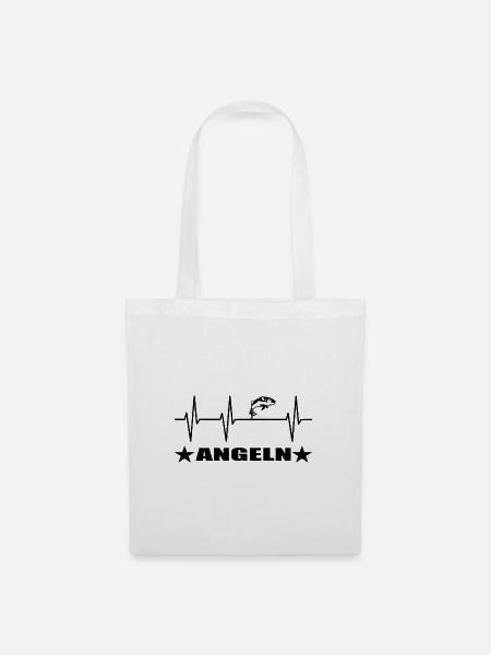 Angeln - Stoffbeutel - Weiß