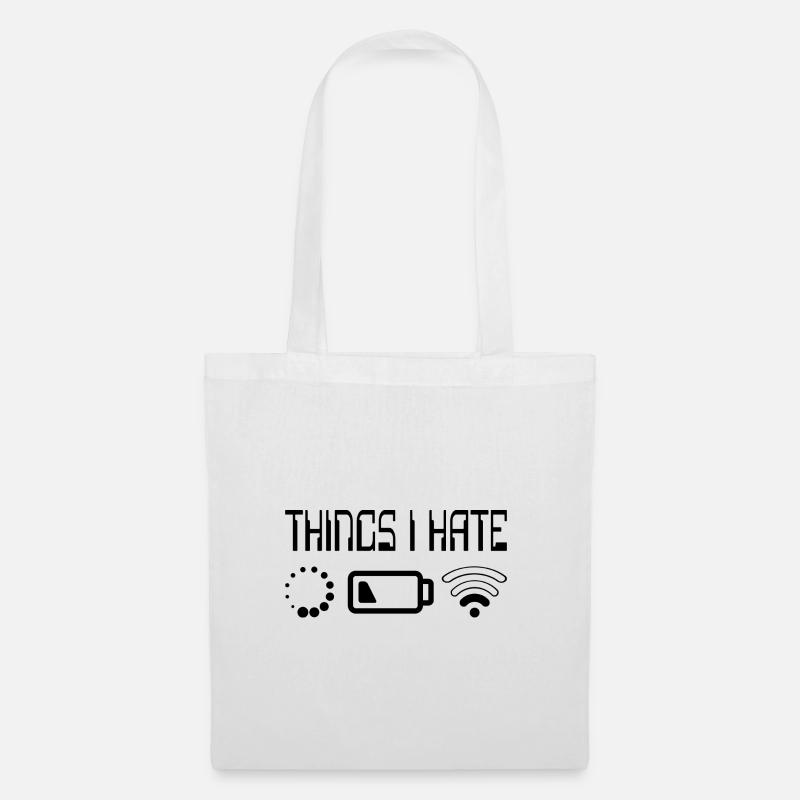 Things I Hate Programmer Outfit Gamer Fun Gift - Stoffbeutel - Weiß