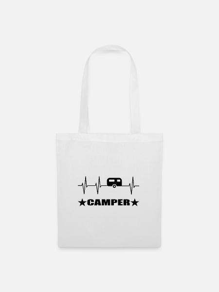 Camping - Stoffbeutel - Weiß