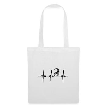 Battement de cœur pour les Capricornes avec des cornes puissantes - Sac en tissu - blanc - Devant