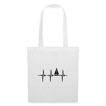 Heartbeat for sailing boats and marina holidays - Tote Bag - white - Front