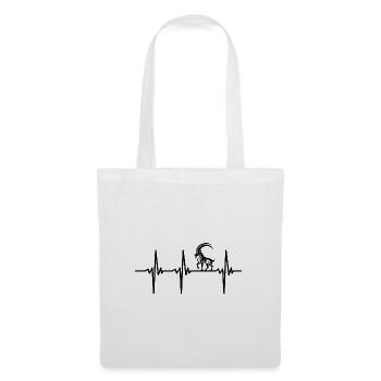 Battement de cœur pour les Capricornes avec d’énormes cornes - Sac en tissu - blanc - Devant