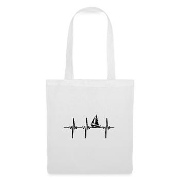 Battement de cœur pour des voiliers élégants et un bon vent - Sac en tissu - blanc - Devant