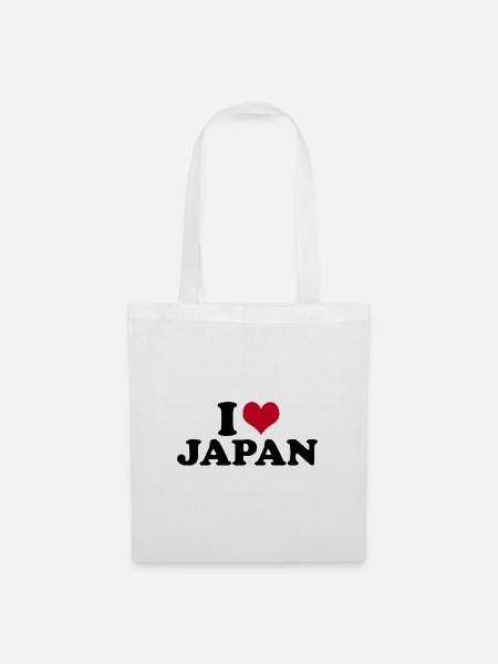 I Love Japan - Stoffbeutel - Weiß