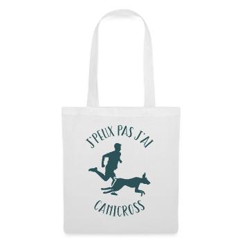 J'peux Pas J'ai Canicross, Humour Canicross - Sac en tissu - blanc - Devant